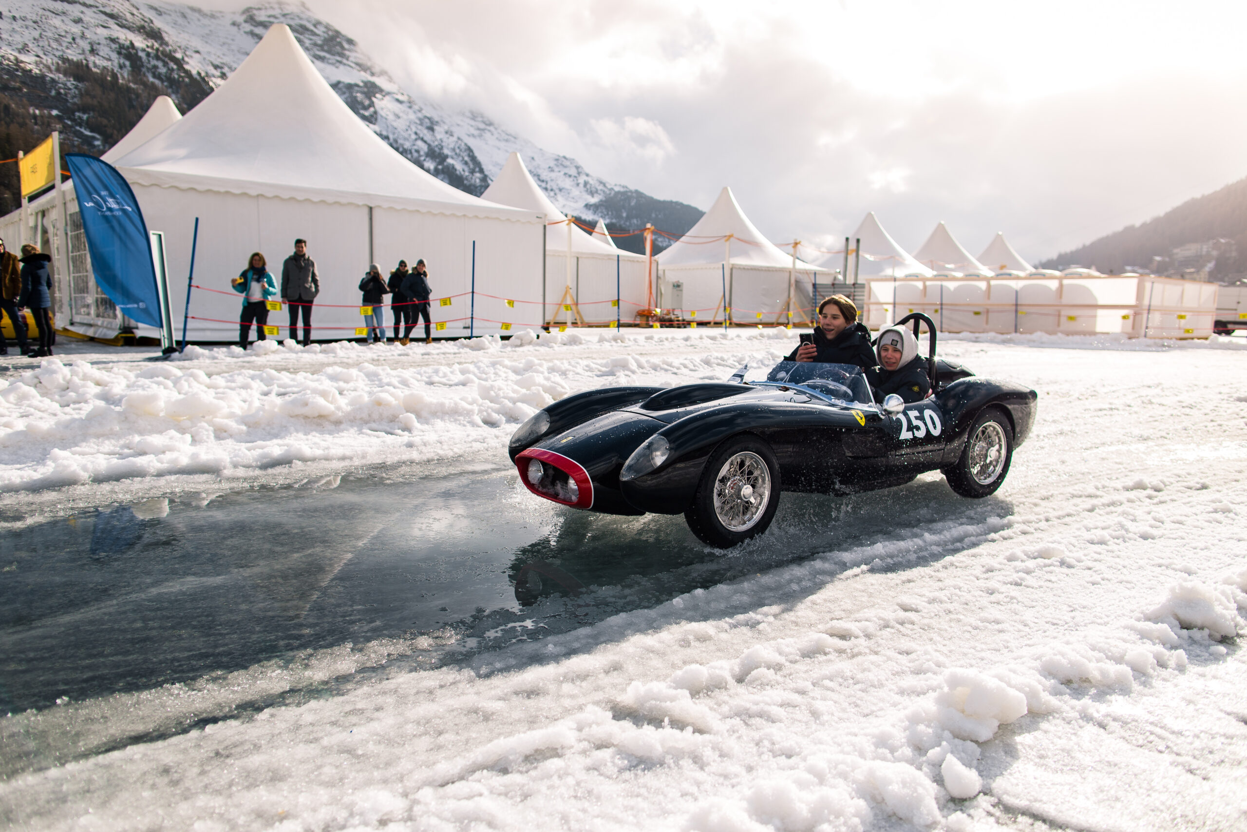 Race on The ICE: A showcases of scaled, electrified icons at the  International Concours of Elegance, St. Moritz